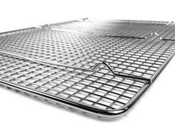 Goson Bakeware Baking, Cooling , Oven Roasting, Broiler Rack, 8in by 10in, Cross Wire, Chrome, Pack of 2, Compatible... N14