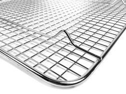Goson Bakeware Baking, Cooling , Oven Roasting, Broiler Rack, 8in by 10in, Cross Wire, Chrome, Pack of 2, Compatible... N19