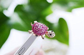 Eachbid Small Plug Dustproof Plug for Cellphone(Turtle Shape) for iPhone Smartphone pink