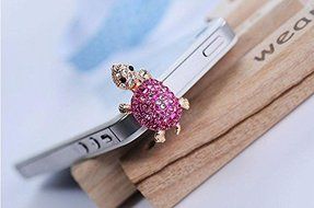 Eachbid Small Plug Dustproof Plug for Cellphone(Turtle Shape) for iPhone Smartphone pink N4