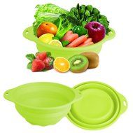 Jovilife Collapsible(Squish) Silicone Mixing Bowl,Green(9 Cups/71oz) N3