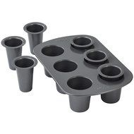 Wilton Cookie Shot Glass Non-Stick 6-Cavity Metal Pan Set Make Unique Treats
