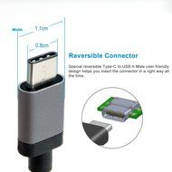 Type C, iOrange-E USB C to USB 3.0 (USB 3.1 Gen 1) 6.6 Ft Braided Cable for Apple Macbook 12&quot;, Nexus 6P, 5X, Pixel... N4