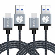 Type C, iOrange-E USB C to USB 3.0 (USB 3.1 Gen 1) 6.6 Ft Braided Cable for Apple Macbook 12&quot;, Nexus 6P, 5X, Pixel... N9