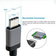 Type C, iOrange-E USB C to USB 3.0 (USB 3.1 Gen 1) 6.6 Ft Braided Cable for Apple Macbook 12&quot;, Nexus 6P, 5X, Pixel... N11