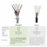 Type C, iOrange-E USB C to USB 3.0 (USB 3.1 Gen 1) 6.6 Ft Braided Cable for Apple Macbook 12&quot;, Nexus 6P, 5X, Pixel... N16