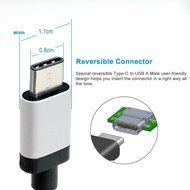 Type C, iOrange-E USB C to USB 3.0 (USB 3.1 Gen 1) 6.6 Ft Braided Cable for Apple Macbook 12&quot;, Nexus 6P, 5X, Pixel... N18