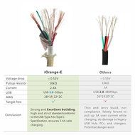 Type C, iOrange-E USB C to USB 3.0 (USB 3.1 Gen 1) 6.6 Ft Braided Cable for Apple Macbook 12&quot;, Nexus 6P, 5X, Pixel... N23