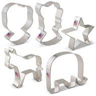 Election Cookie Cutter Set - 5 Piece - Hillary Clinton, Donald Trump, Democratic Donkey, Republican GOP Elephant...