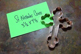 St. Nicholas&#039;s Cross Copper Cookie Cutter N2