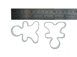 Bilipala 6 Pieces Metal Gingerbread Man Cookie Cutter Christmas Lebkuchen Cookie Molds N2