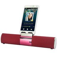 First2savvv LY-F99-08B5 red Portable rechargable wireless bluetooth speaker handsfree desktop stand dock docking... N3