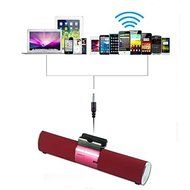 First2savvv LY-F99-08B5 red Portable rechargable wireless bluetooth speaker handsfree desktop stand dock docking... N7