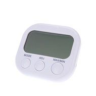 docooler Digital LCD Indoor Thermometer Hygrometer Clock Alarm Temperature Humidity Meter Gauge N3