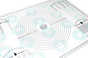 Bake Buddy Jumbo Non-Stick Silicone Pastry Fondant Mat With Measurements, Size 20&rdquo; x 30&rdquo;, White, With BONUS Recipe...
