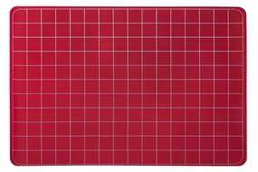 Silicone Baking Mat with a 1 inch grid layout - non-stick, fits half sheet pans, 16.5&rdquo; x 11&rdquo; - Red N6