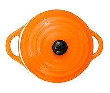 Mini Stoneware Round Personal Casserole Baker (Orange)