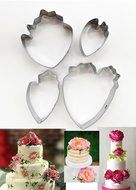 KOOTIPS 2 Pcs/Set of Hibiscus Flower Cutter Decor Fondant Cake Cutters for Stainless Steel (Hibiscus) N4