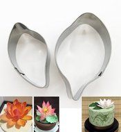 KOOTIPS 2 Pcs/Set of Hibiscus Flower Cutter Decor Fondant Cake Cutters for Stainless Steel (Hibiscus) N7