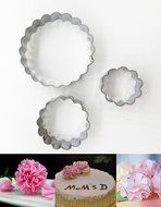 KOOTIPS 2 Pcs/Set of Hibiscus Flower Cutter Decor Fondant Cake Cutters for Stainless Steel (Hibiscus) N10