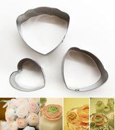 KOOTIPS 2 Pcs/Set of Hibiscus Flower Cutter Decor Fondant Cake Cutters for Stainless Steel (Hibiscus) N13