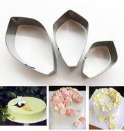 KOOTIPS 2 Pcs/Set of Hibiscus Flower Cutter Decor Fondant Cake Cutters for Stainless Steel (Hibiscus) N19