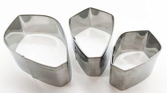 KOOTIPS 2 Pcs/Set of Hibiscus Flower Cutter Decor Fondant Cake Cutters for Stainless Steel (Hibiscus) N20