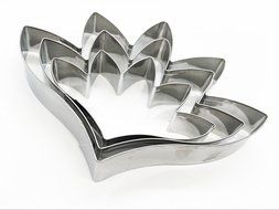 KOOTIPS 2 Pcs/Set of Hibiscus Flower Cutter Decor Fondant Cake Cutters for Stainless Steel (Hibiscus) N23