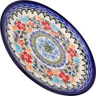 Polmedia Polish Pottery 7-inch Stoneware Plate H1259H Hand Painted from Cer-Maz in Boleslawiec Poland. Shape S199C...