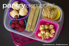 Pantry Elements Silicone Cupcake Liners / Baking Cups - 12 Vibrant Muffin Molds in Storage Jar N17