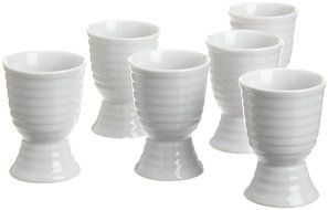 Kuchenprofi White Porcelain Egg Cup, 2-Inch by 2-3/4-Inch, Set of 6 N2