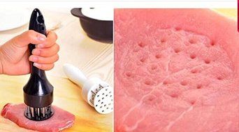Drhob 1pcs Profession Meat Meat Tenderizer Needle With Stainless Steel Kitchen Tools Black White N4