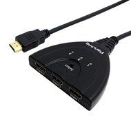 Panlong 3 Port HDMI Switch 3x1 Auto Switch with Fixed 3FT Pigtail Cable Supports 3D, 1080P, HD Audio N2