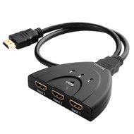 3Csmart 3 Port HDMI Switch with Pigtail Cable Supports 3D, 1080P, HD Audio