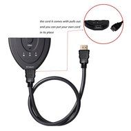 3Csmart 3 Port HDMI Switch with Pigtail Cable Supports 3D, 1080P, HD Audio N2