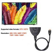 3Csmart 3 Port HDMI Switch with Pigtail Cable Supports 3D, 1080P, HD Audio N6