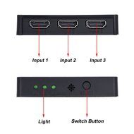 3Csmart 3 Port HDMI Switch with Pigtail Cable Supports 3D, 1080P, HD Audio N13