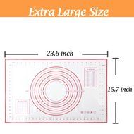 2win2buy Silicone Baking Mat with Measurements,Non-Stick Reusable Non-Toxic Heat-Resistant Food-Grade Silicone... N2