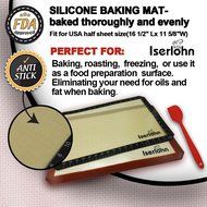 Non-Stick Silicone Baking Mat Set (pack of 2) with Free Heat Resistant Silicone Spatula by Iserlohn, Reusable... N2