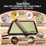 Non-Stick Silicone Baking Mat Set (pack of 2) with Free Heat Resistant Silicone Spatula by Iserlohn, Reusable... N5
