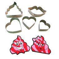 Smooch Lips and Hearts Cookies Cutters Set
