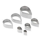 JUMUU Gum Paste Fondant 7-Piece Rose Petal Cutter Set, 1/2-Inch to 2-3/4-Inch N3