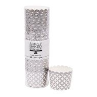 Simply Baked Small Paper Baking Cups &amp; Cake Toppers, Red N6