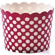 Simply Baked Small Paper Baking Cups &amp; Cake Toppers, Red N10