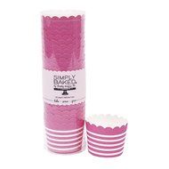 Simply Baked Small Paper Baking Cups &amp; Cake Toppers, Red N23