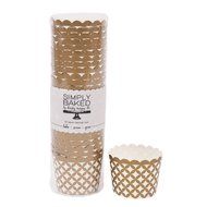 Simply Baked Small Paper Baking Cups &amp; Cake Toppers, Red N24