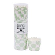 Simply Baked Small Paper Baking Cups &amp; Cake Toppers, Red N25