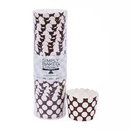 Simply Baked Small Paper Baking Cups &amp; Cake Toppers, Red N37