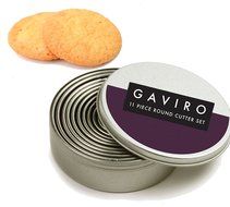 Gaviro Stainless Steel Round Cookie Cutter Set &#9733; 11 Cookie Cutter Sizes &amp; Shapes &#9733; Pastries, Empanadas, Doughnuts... N2