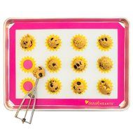 Sarah Hearts Silicone Baking Mat - Sunflower Design (Yellow / Pink - 16 1/2&quot; x 11 5/8&quot;) N2